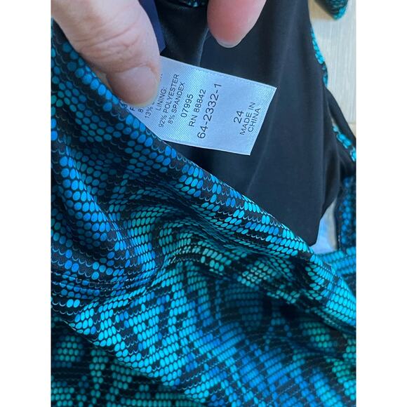 NWT Swimsuits for All Python Plunge Tankini Top and Bottom Set Women Plus Sz 24 - Picture 4 of 8